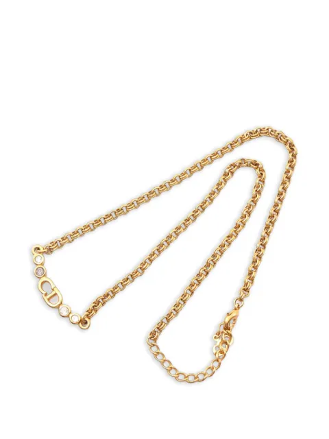 Christian Dior Pre-Owned 2000s CD-logo necklace Gold 1036919