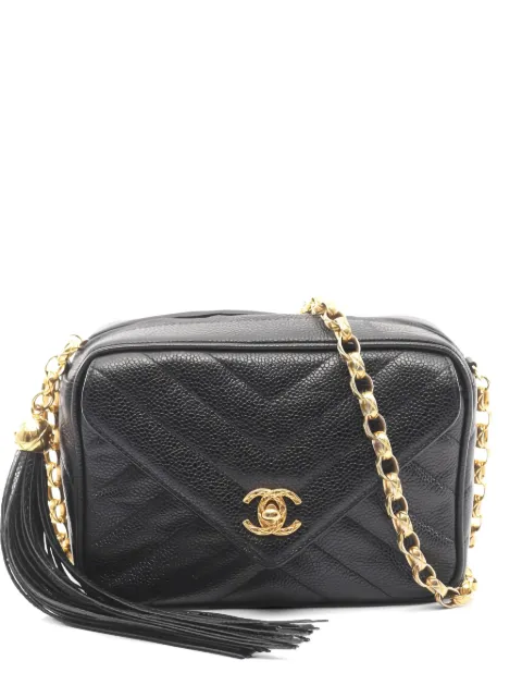 CHANEL Pre-Owned 1991-1994 V-stitch chevron crossbody bag Black 1054715