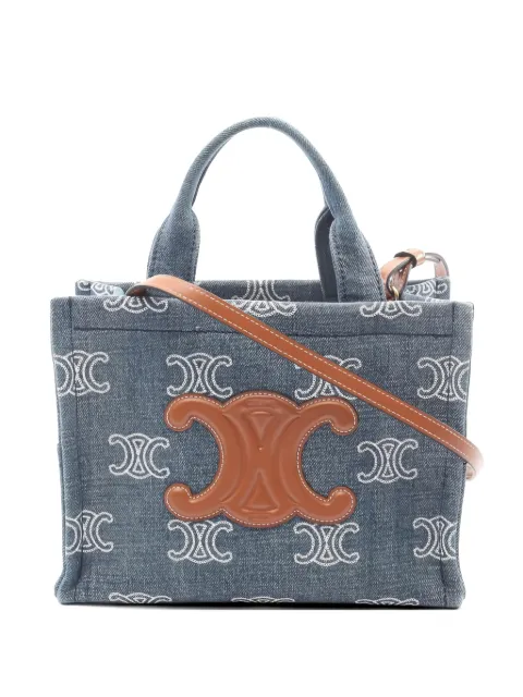 Celine Pre-Owned 2010s small Cabas Thais denim tote bag Blue 1054294