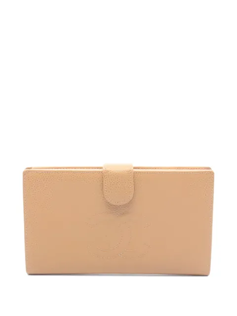 CHANEL Pre-Owned 2002-2003 CC bi-fold wallet Neutrals 10533237485954