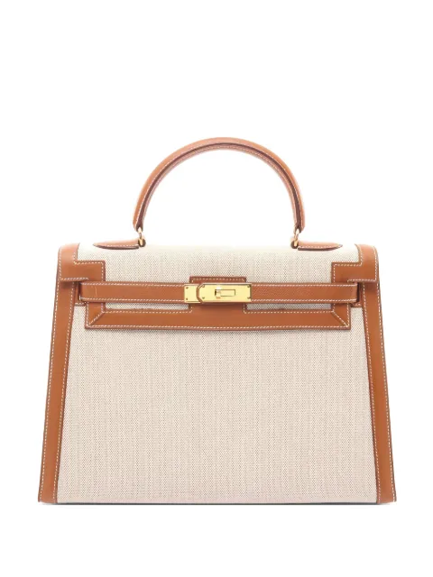Hermès Pre-Owned 1991 Kelly 32 leather handbag Neutrals 1053553UINCIRCLE