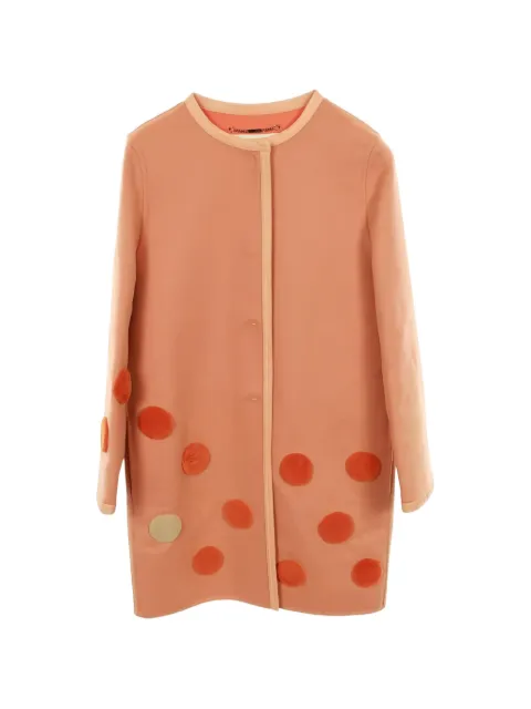 Fendi Pre-Owned 2000s collarless coat Orange 1053097