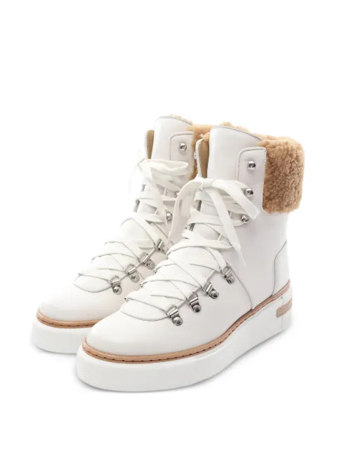Hermès Pre-Owned 2010s Flocon leather boots White 1052392