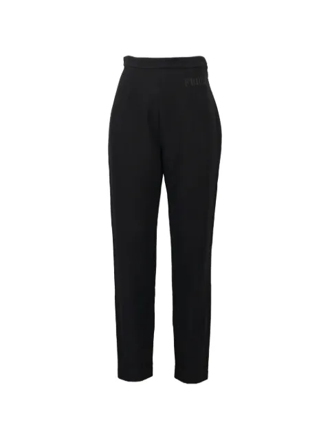Gianfranco Ferré Pre-Owned logo-embroidered trousers Black WCV04122412