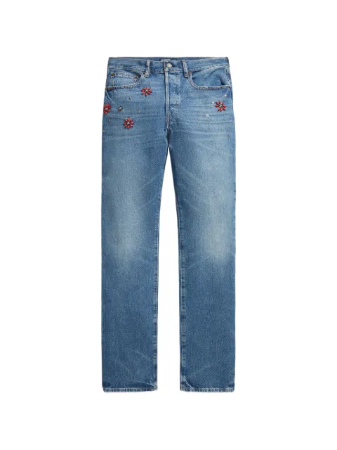 Polo Ralph Lauren bead-embellished straight-leg jeans Blue 211B17122001