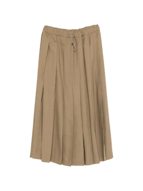 Fabiana Filippi drawstring-fastening pleated midi skirt Brown GND276F398D544