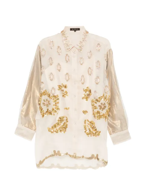 Biyan sequin-embellished shirt Neutrals BBSS26023