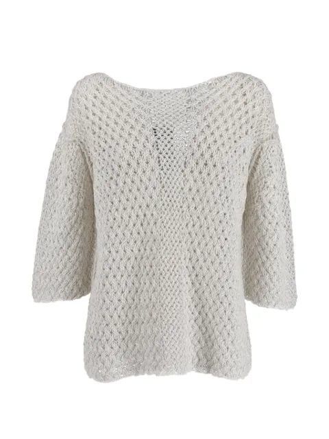 Vintage crochet sweater White WCV241010417
