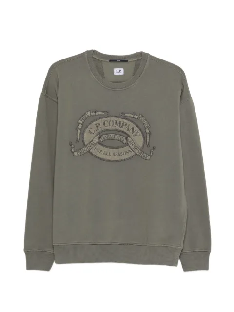 C.P. Company embroidered-logo sweatshirt Green 20CMSS217A006090O921