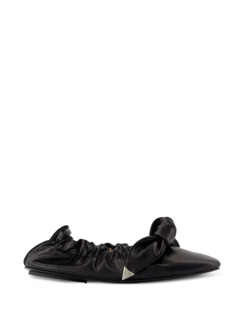 Toga Pulla ruched-detail ballet flats Black FTGPW145409005