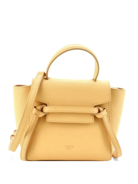 Celine Pre-Owned Belt Bag Textured Leather Pico shoulder bag Yellow 5CNTW8ZNFHDRKSHM