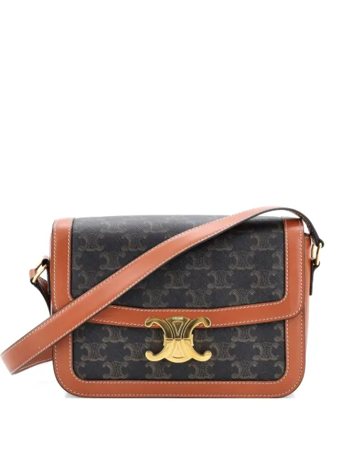 Celine Pre-Owned Triomphe Triomphe Coated Canvas Medium shoulder bag Brown X7NWBYKZM9ZIEU7S