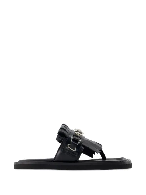 Toga Pulla tassel-detail square-toe sandals Black FTGPW146109009