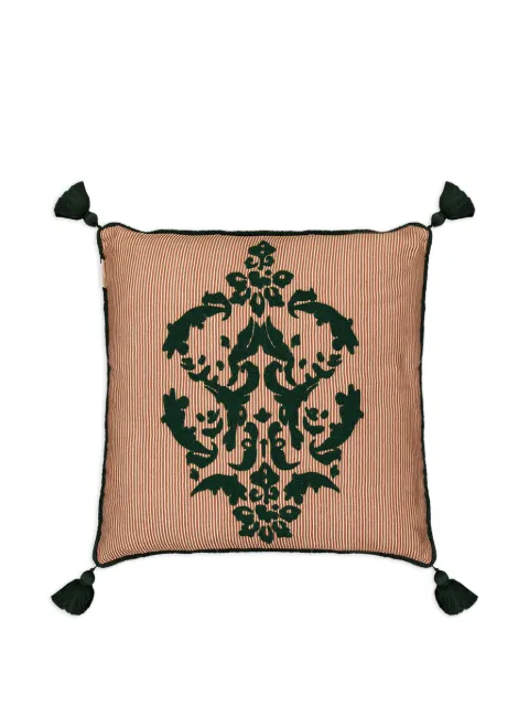 HOUSE OF CAPRICORN Bourbon striped cushion Red 90545