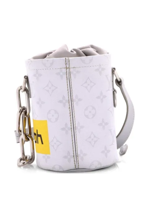 Louis Vuitton Pre-Owned Chalk Nano Bag Limited Edition Logo Story Monogram Canvas bucket bag Grey LHEYWP1N9ROQU74Q