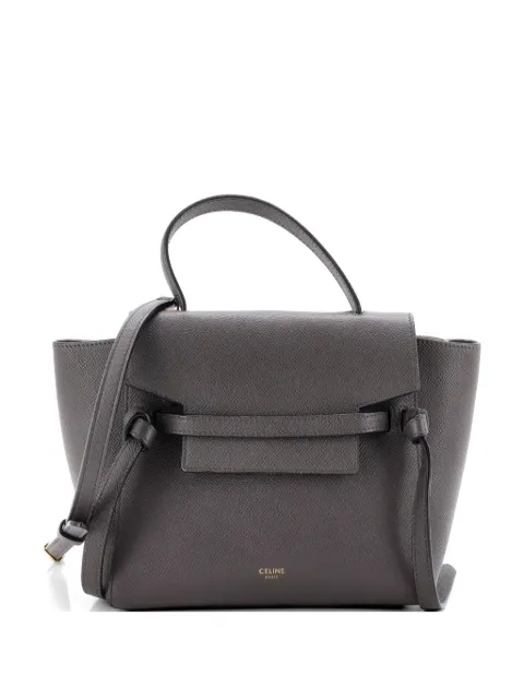 Celine Pre-Owned Belt Bag Textured Leather Nano shoulder bag Grey UW5JMOM1GXZC3N50