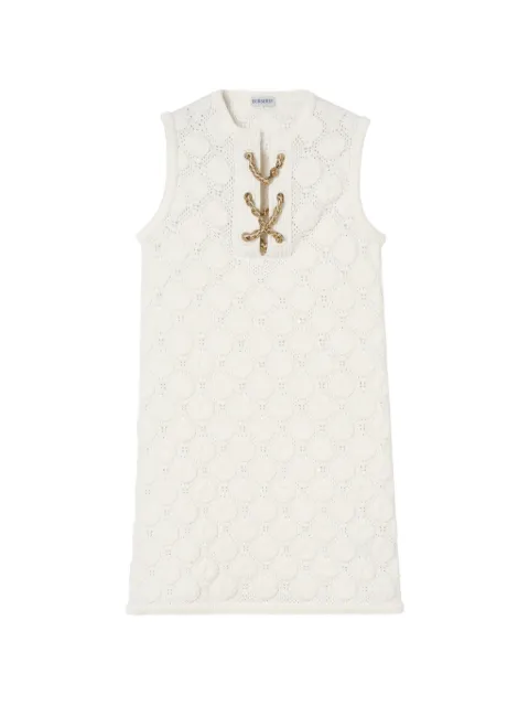 Burberry crochet cotton blend dress White 8126501