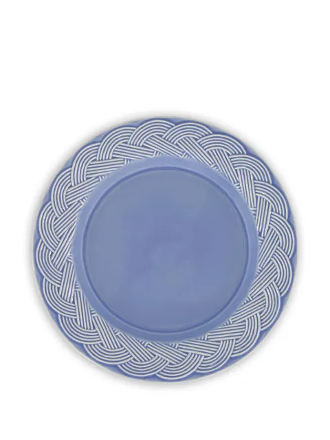 HOUSE OF CAPRICORN Vime woven ceramic plate Blue 90117
