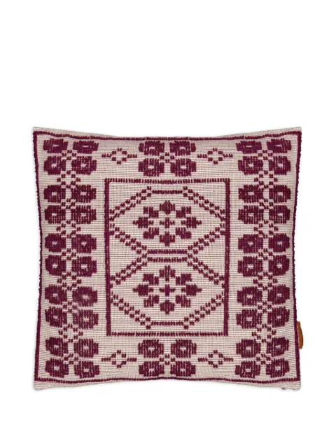 HOUSE OF CAPRICORN Inês bordeaux patterned cushion Red 90421