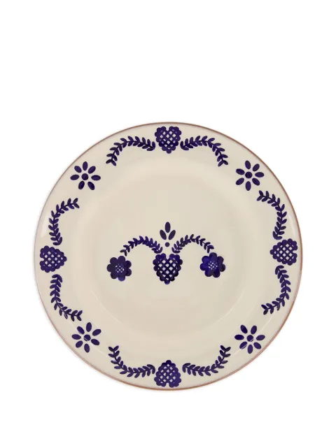HOUSE OF CAPRICORN floral-print plate White 90217
