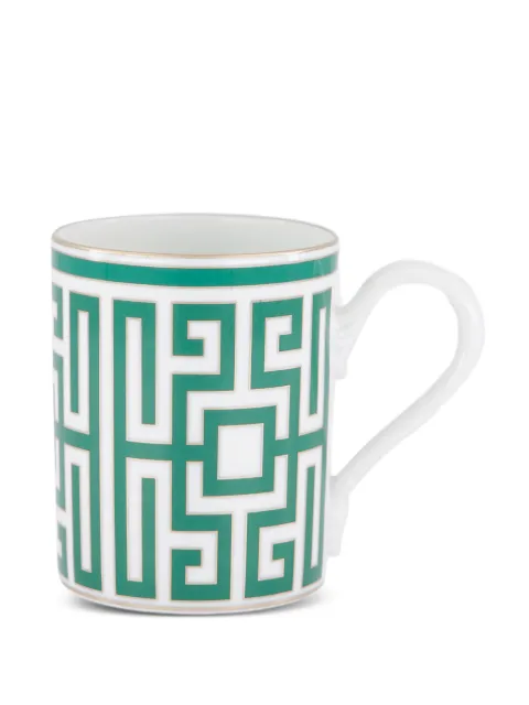 GINORI 1735 Smeraldo Labirinto geometric-pattern mug White 004RG00FTZ701010400G00125400