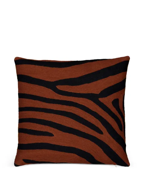 Lindell & Co Akim zebra-print cushion Black AKIM39199