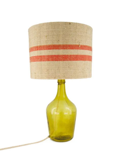 PAULA striped-detail lampshade Green LAMPSHSTRP