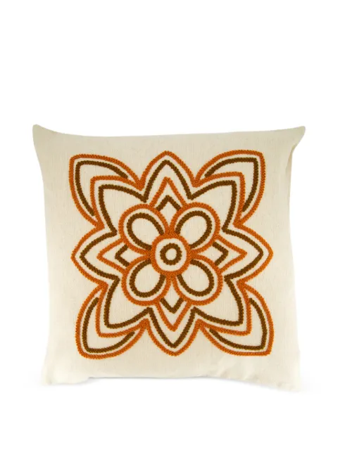 HOUSE OF CAPRICORN florea embroidery linen cushion Neutrals 90359
