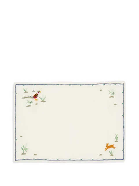 HOUSE OF CAPRICORN Santa Cruz embroidered placemat Neutrals 90008