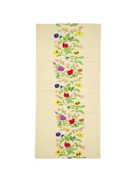Les-Ottomans flower embroidered tablecloth Neutrals EBT14