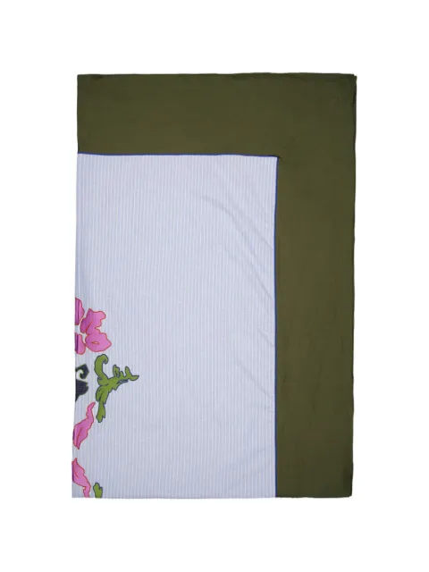 PAULA embroidered striped tablecloth Blue TBLTOPTBLCLTHJERON