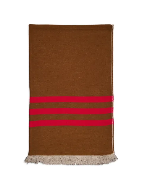 LIBECO Manitoba multi-stripe throw Brown 168362