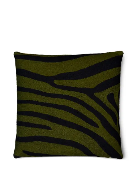 Lindell & Co Akim zebra-stripe cushion Green AKIM52499
