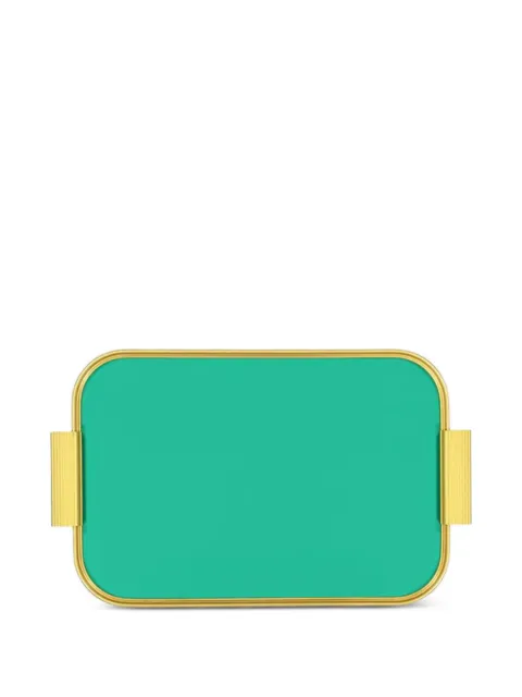 Kaymet gold trim tray Green S16