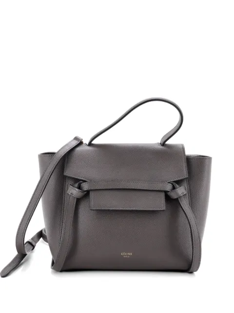 Celine Pre-Owned Belt Bag Textured Leather Nano shoulder bag Grey 58Z58Y0NMNI16EBX