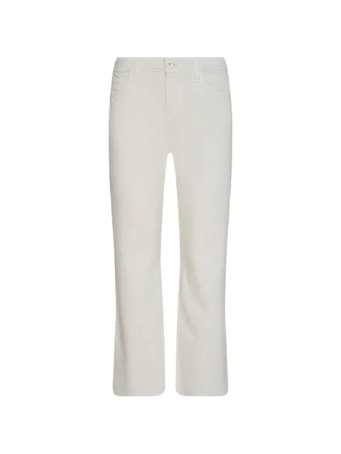 L'Agence Wanda cropped wide-leg jeans White 2721BRBR