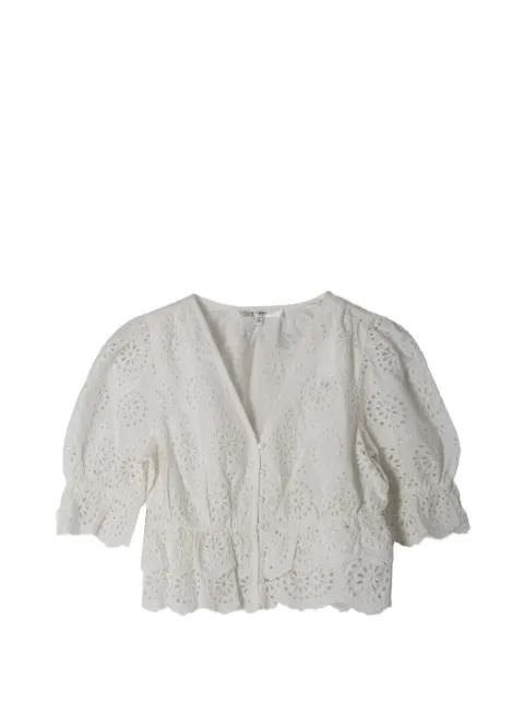 FRAME eyelet ruffled blouse White WS26WBL036