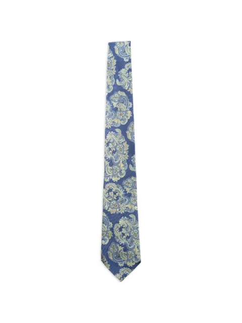 ETRO jacquard paisley-print silk tie Blue MASA0001AQ455