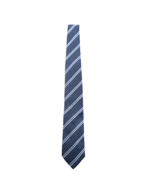 ETRO jacquard striped silk tie Blue MASA0001AQ449