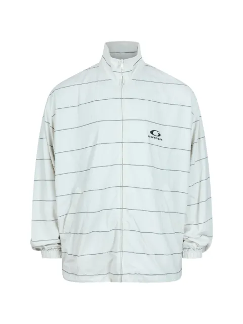 Balenciaga striped zip-up jacket Neutrals 857700TTO58