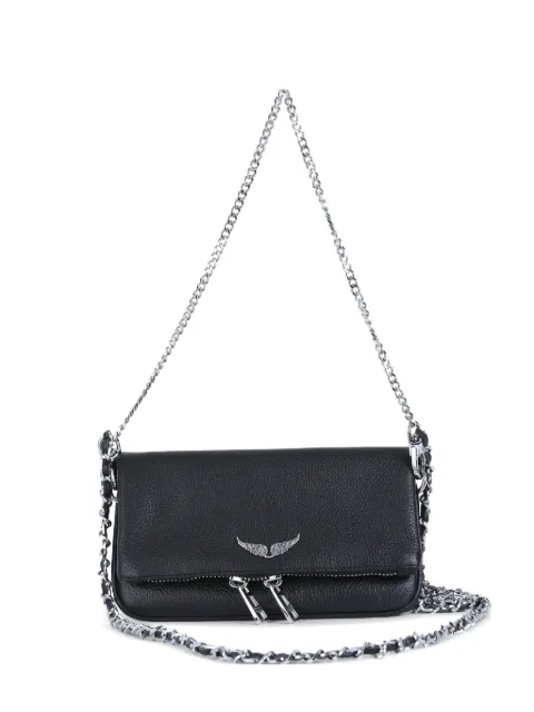 Zadig&Voltaire mini Rock leather clutch bag Black LWBA03975