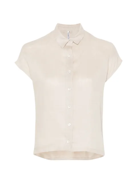 Liviana Conti Myriam short-sleeve linen shirt Neutrals L6SL05