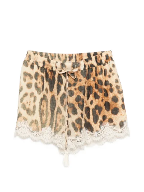 ERMANNO FIRENZE leopard-print shorts Neutrals D48EP088EC3