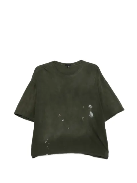 R13 paint-splatter crew-neck T-shirt Green R13WK347