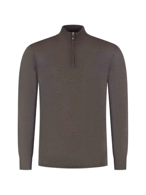 Doriani Cashmere zipped sweater Brown 18391B2S794084