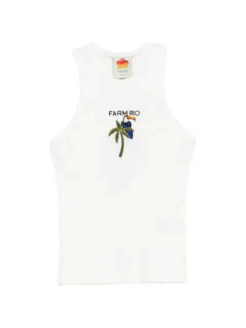 FARM Rio embroidered tank top White 349811