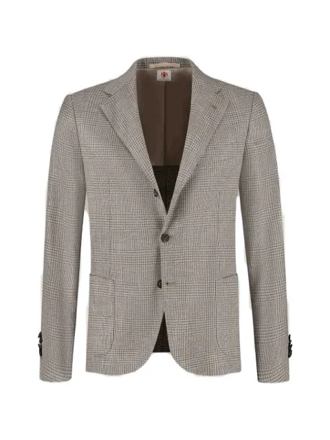 Luigi Borrelli plaid two-button blazer Neutrals 1710024