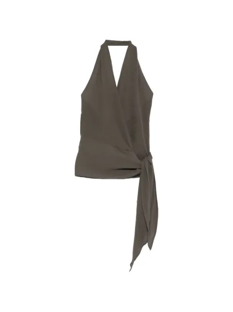Cortana tie-detail blouse Grey A0263