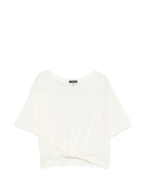 R13 knot V-neck T-shirt Neutrals R13WK289K001B