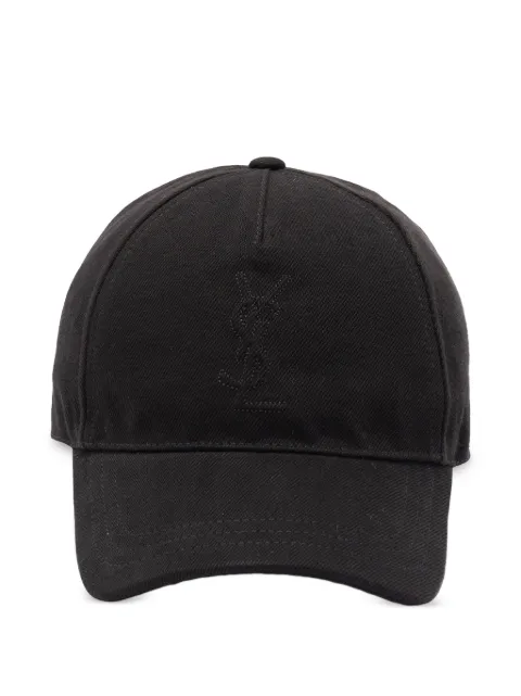 Saint Laurent logo cap Black 8646083YT51
